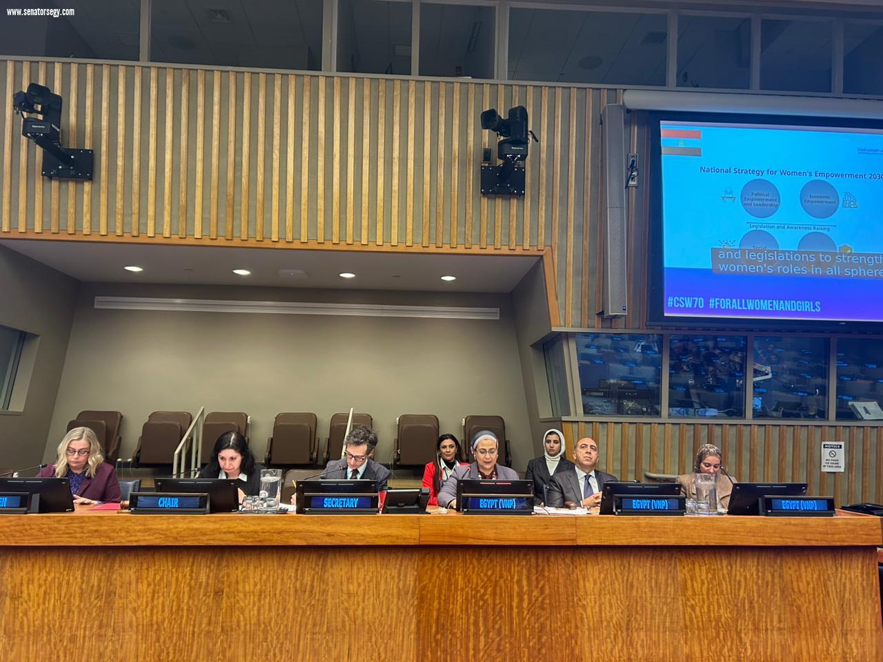 أمل عمار: مصر تؤكد التزامها بتمكين المرأة خلال أعمال الدورة السبعين للجنة وضع المرأة بالأمم المتحدة