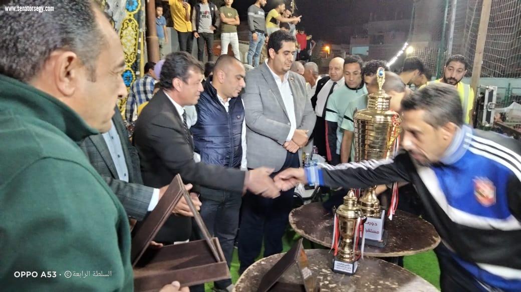 بالصور: النائبان وليد التمامي ومحمد ابوحجازي يشاركان في حفل نهائي دوري حزب مستقبل وطن بمركزالزرقا 