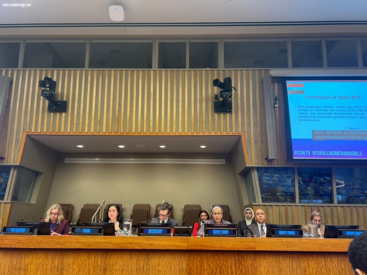 أمل عمار: مصر تؤكد التزامها بتمكين المرأة خلال أعمال الدورة السبعين للجنة وضع المرأة بالأمم المتحدة